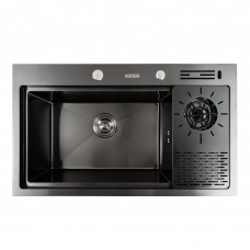 Кухонная мойка черная PVD 78*46 Platinum Handmade