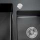 Кухонная мойка 78*43 PVD черная на две чаши Platinum Handmade HDB (круглый сифон, 3.0/0.8)