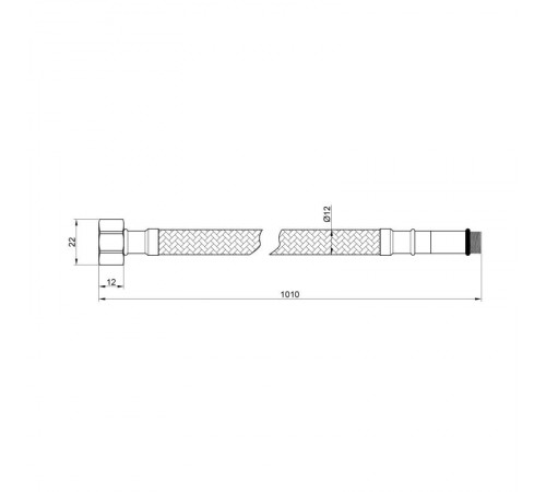 Гибкая подводка для воды SD Plus М10 100 см (пара) SD396W100