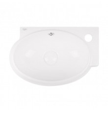 Раковина Qtap Leo 430x290x140 White с донным клапаном QT11115011RW