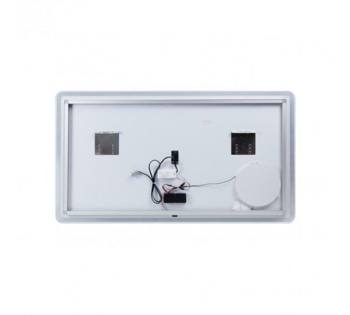 Зеркало Qtap Crow 1200х700 с LED-подсветкой Touch, линза, цифровые часы, димер, рег. яркости QT0578141670120W
