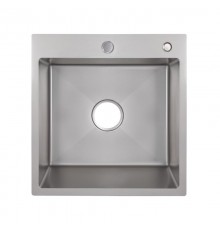 Мийка для кухні інтегрована Lidz Handmade H5050G (LDH5050GPVD43620) Brushed Grey PVD 3,0/1,0 мм