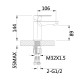 Смеситель для раковины Lidz Latwa 001 (k35) LDLAT001CRM45412 Chrome