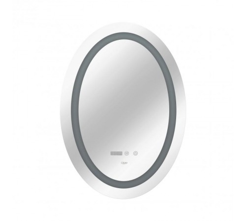 Дзеркало Qtap Mideya 500х700 з LED-підсвічуванням Touch, з антизапотіванням, з годинником, димером, рег. яскравості QT2078NCR5070W