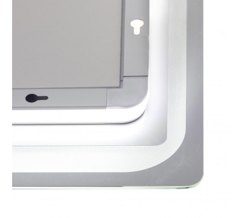Зеркало Qtap Mideya 800х600 с LED подсветкой Touch, с антизапотеванием, с часами, димером, рег. яркости QT2078NCF8060W