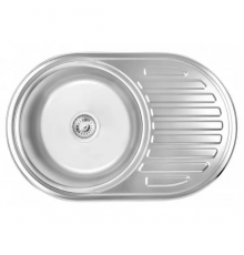 Кухонна мийка WEZER 7750(08) Satin 770x500x180 мм + сифон