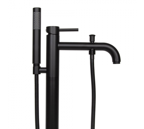 Підлоговий змішувач для ванни WEZER EKO19A-01-BLACK, нержавіюча сталь, чорний