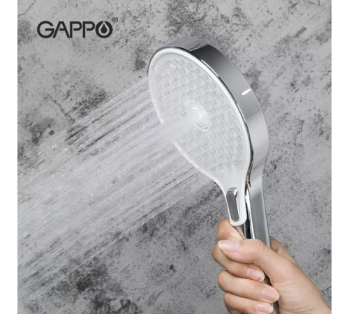 Ручний душ GAPPO G002, 3-режим, білий/хром