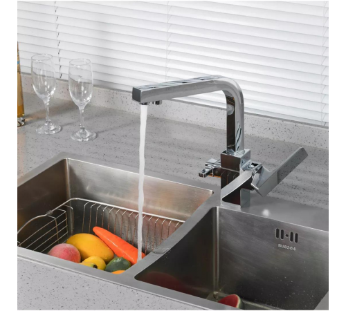 Змішувач для кухні з підключенням фільтра питної води FAOP A4309, хром