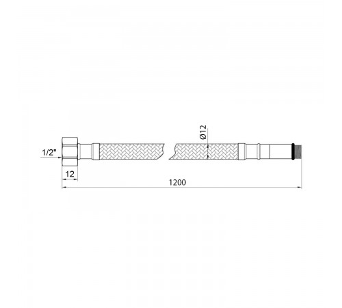 Гибкая подводка для подключения смесителя Kroner KRP - 120 1/2