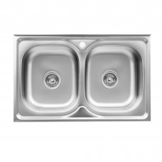 Кухонна мийка з нержавіючої сталі Platinum САТИН 8050D (0,7/180 мм)